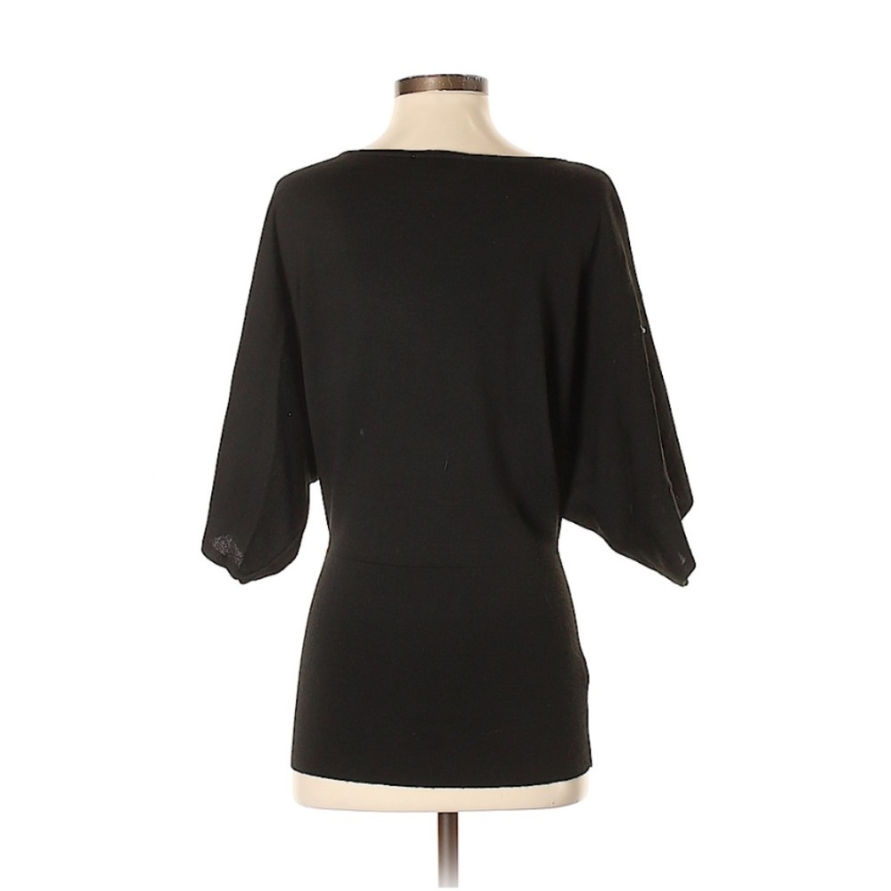 Ann Taylor Loft Solid Black Pullover Sweater Tunic - Picture 3 of 8